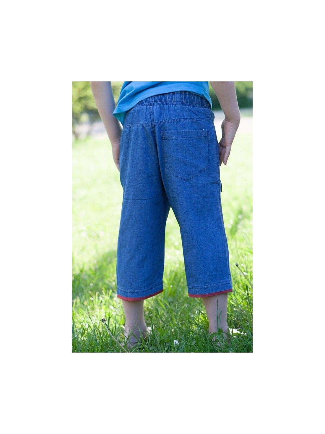 Pantaloni scurți din denim băieți - roșu DZ6025 - Magazin online - Boutique